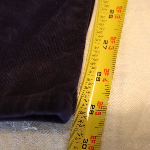 Gloria Vanderbilt 5 Pocket Cotton/Spandex Corduroy Jeans Amanda Size 12 Purple - Picture 10 of 15